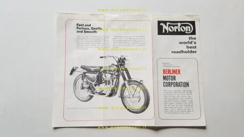 Norton Atlas 750 1965 Depliant INGLESE USA originale