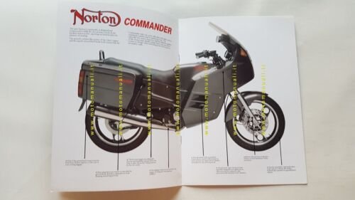 Norton Commander Wankel depliant testo INGLESE originale moto