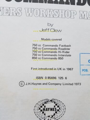 Norton Commando 750 - 850 1967 - 1973 Manuale Officina …