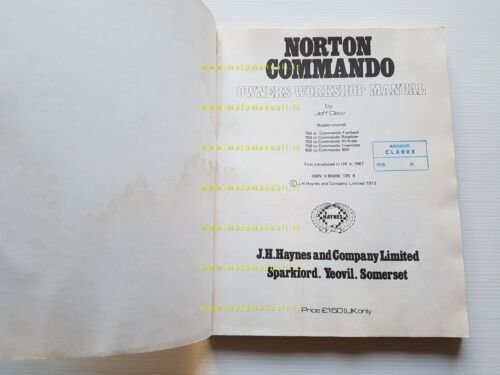 Norton Commando 750 - 850 1967 - 1973 Manuale Officina …