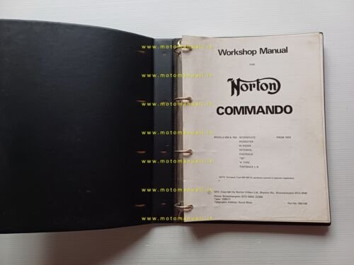 Norton Commando 850 - 750 1970-73 manuale officina originale INGLESE …