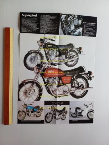 Norton Commando 850 modelli 1972 depliant poster inglese originale