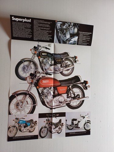 Norton Commando 850 modelli 1974 depliant poster italiano originale