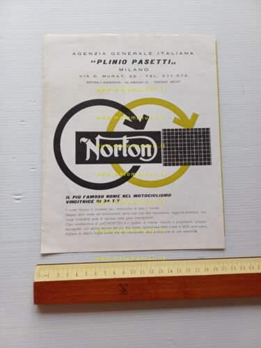 Norton produzione modelli anni 60 depliant ITALIANO originale