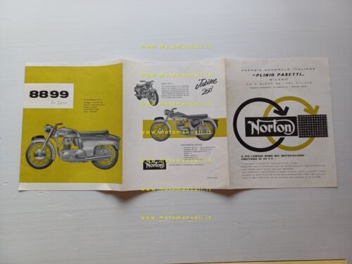 Norton produzione modelli anni 60 depliant ITALIANO originale