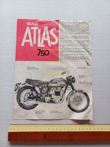 Norton Scrambler 750 - Atlas 750 1968 depliant USA originale