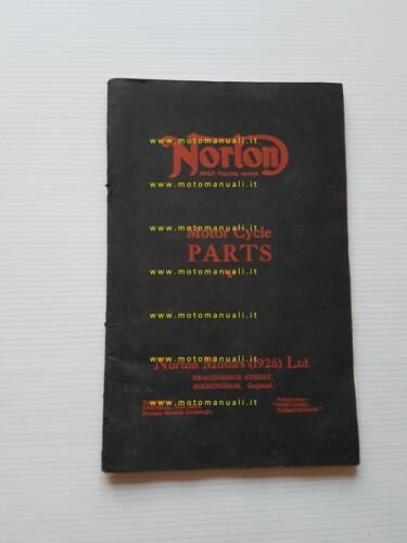 Norton tutti modelli 1926 catalogo ricambi originale