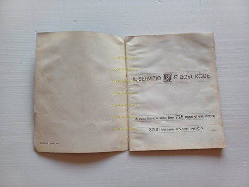 NSU elenco 1970 officine assistenza autorizzate Italia