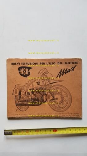 NSU Max 250 manuale uso manutenzione italiano originale