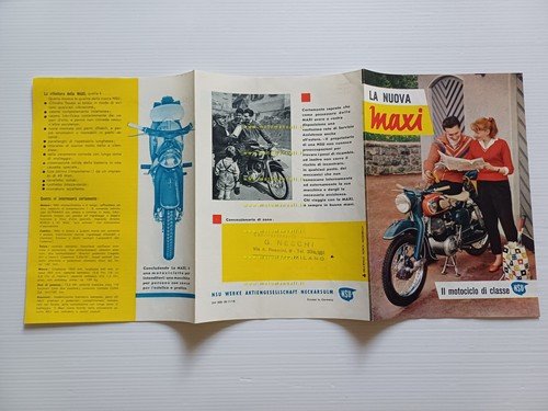 NSU Maxi 175 1958 depliant originale italiano