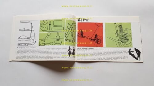 NSU Prinz III 1960 depliant originale italiano auto