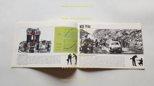 NSU Prinz III 1960 depliant originale italiano auto
