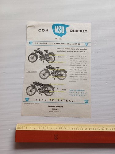 NSU Quickly 50 Sport - Turismo - Donna depliant anni …