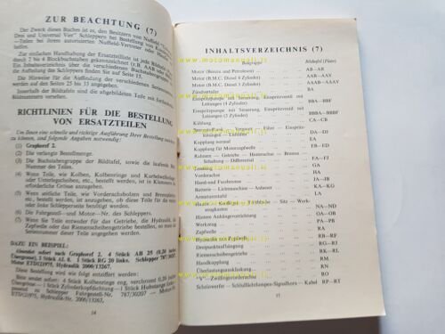 Nuffield trattore Graphoref 2 catalogo ricambi italiano originale