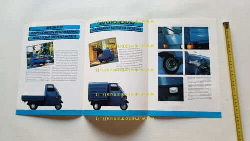 Nuovo Ape TM P 50 1986 Piaggio Motocarro depliant ORIGINALE …