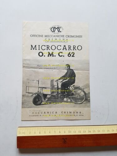 O.M.C. microcarro per micromotori O.M.C. 62 depliant originale italiano