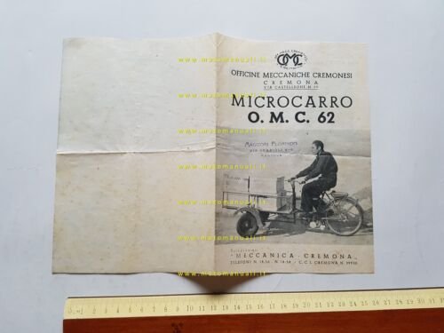 O.M.C. microcarro per micromotori O.M.C. 62 depliant originale italiano