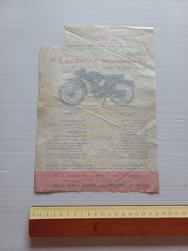 Olmo 50 Super Sport 3M 1956 depliant italiano originale