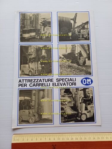 OM Attrezzature Speciali per Carrelli Elevatori anni 70 depliant originale