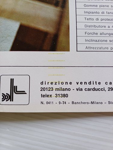 OM Carrello Elevatore Diesel Idr-Mecc DIM 25-S 1974 depliant originale …