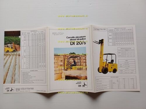 OM Carrello Elevatore Diesel Idraulico DI 20-S 1974 depliant originale …
