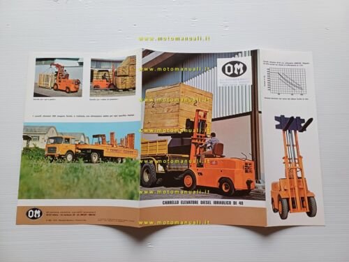 OM Carrello Elevatore Diesel Idraulico DI 40 1970 depliant originale