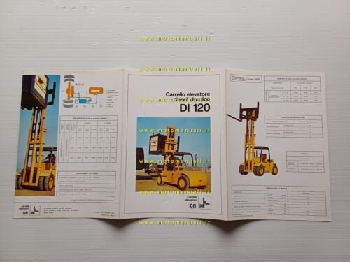 OM Carrello Elevatore Diesel Idraulico DI 120 1975 depliant originale …