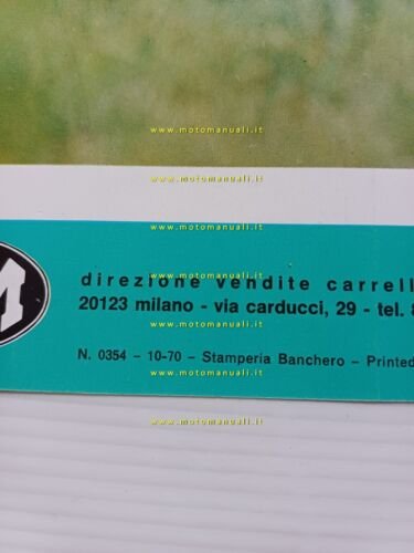 OM Carrello Elevatore Elettrico E 12-3r 1970 depliant originale italiano