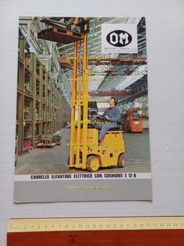 OM Carrello Elevatore Elettrico E 12 B 1972 depliant originale …