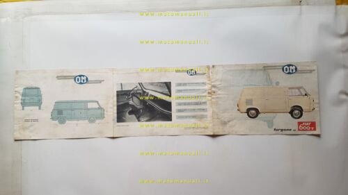 OM furgone su base Fiat 600 T depliant originale italiano