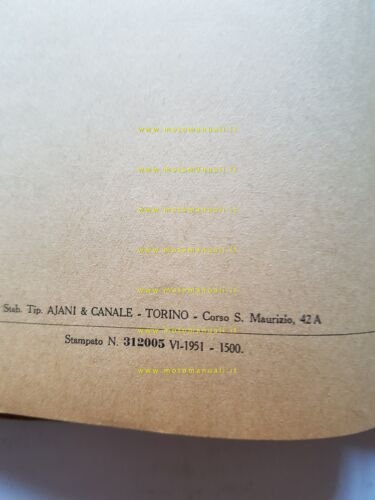 OM Lencino Autocarro - Autobus 1951 catalogo ricambi originale italiano