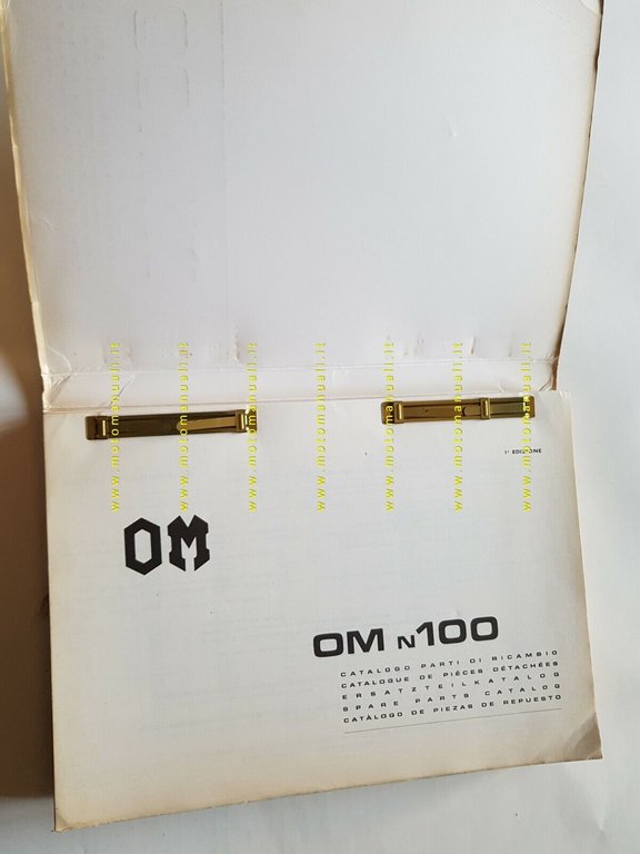 OM N 100 autocarro 1973 catalogo ricambi originale