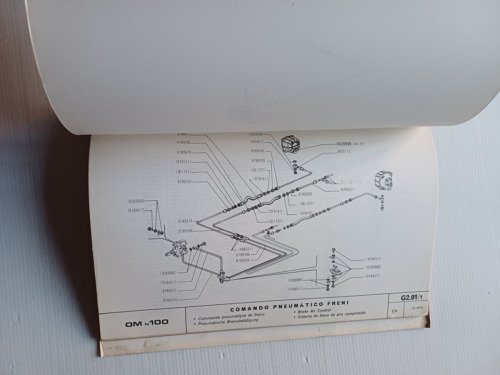 OM N 100 autocarro 1973 catalogo ricambi originale