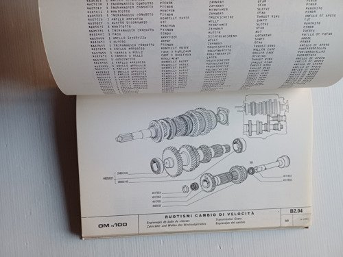 OM N 100 autocarro 1973 catalogo ricambi originale