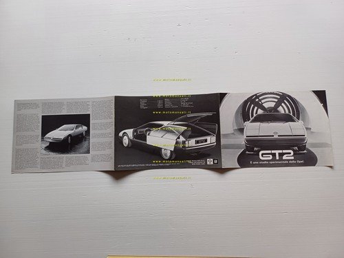 Opel GT2 prototipo 1975 depliant italiano originale