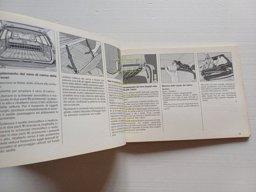 Opel Kadett modelli 1990 Manuale uso manutenzione originale italiano