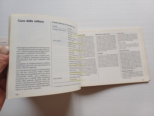 Opel Kadett modelli 1990 Manuale uso manutenzione originale italiano