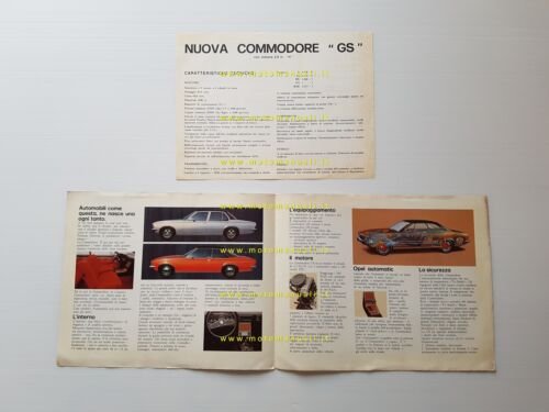 Opel nuova Commodore GS 1967 depliant pubblicitario originale