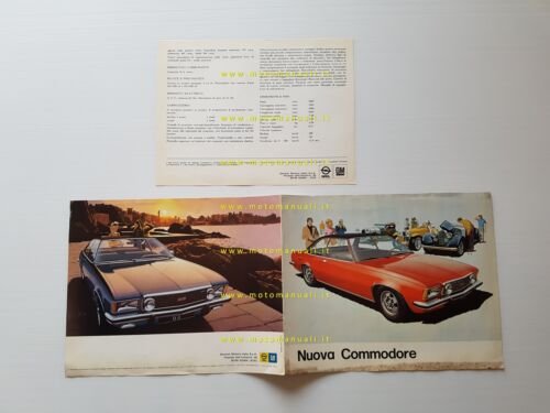 Opel nuova Commodore GS 1967 depliant pubblicitario originale