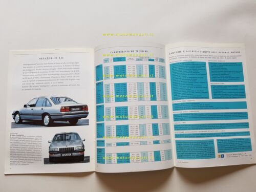 Opel produzione modelli 1989 depliant originale italiano