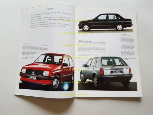 Opel produzione modelli 1989 depliant originale italiano