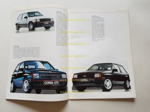 Opel produzione modelli 1989 depliant originale italiano