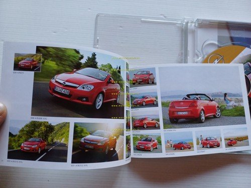 Opel Tigra TwinTop 2004 cartella stampa presentazione originale testo tedesco