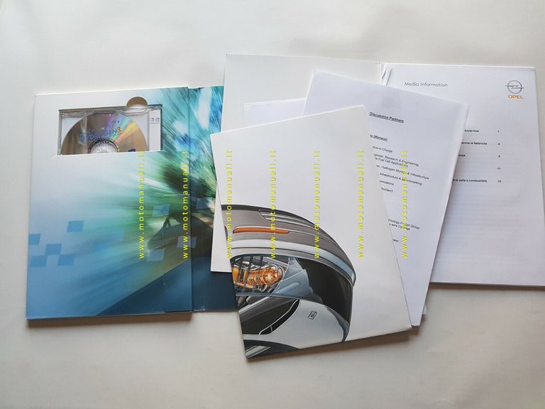 Opel Zafira Hydrogen 3 2004 cartella stampa originale press kit