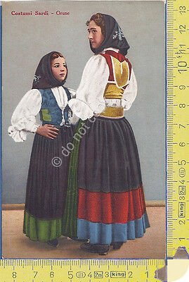ORUNE (NU) Donna e bambina in costume sardo - 1940?