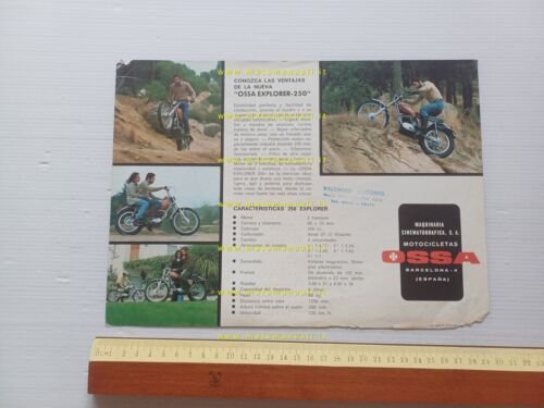 OSSA 250 Explorer 1973 depliant spagnolo originale