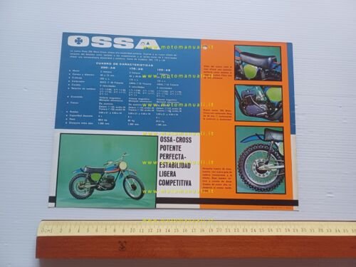 Ossa 250 Phantom Cross 1973 depliant originale spagnolo