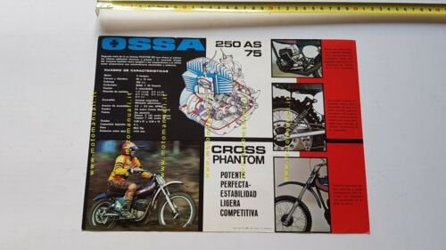 Ossa 250 Phantom Cross 1975 depliant originale moto brochure