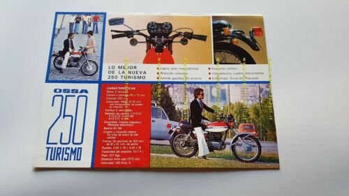 Ossa 250 Turismo 1975 depliant originale moto Spagnolo brochure