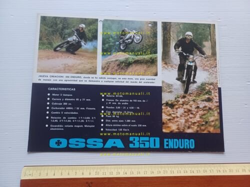 Ossa 350 Enduro 1975 depliant originale spagnolo
